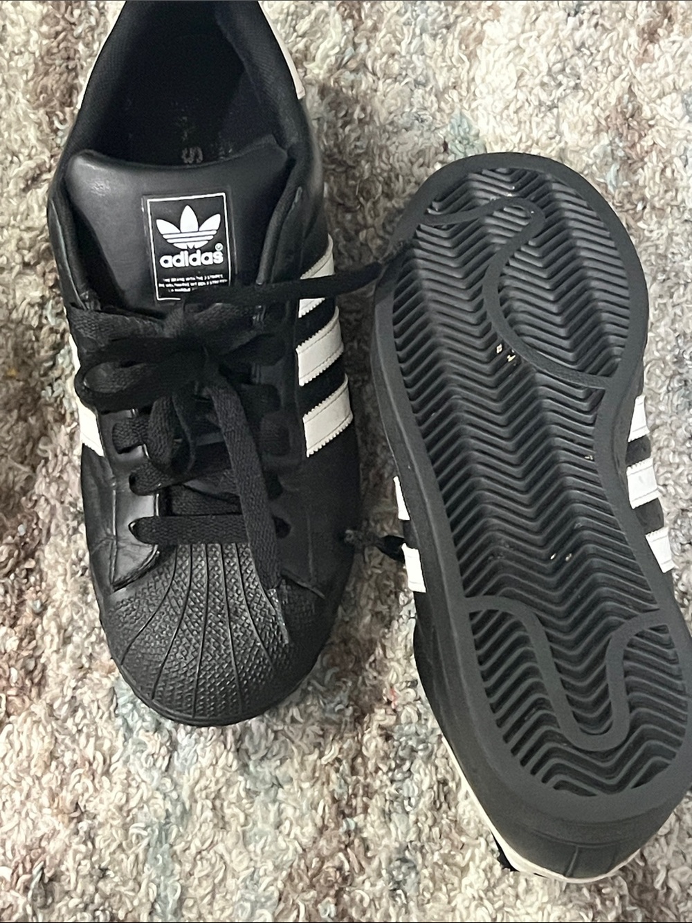 adidas Kids Black and White Low-Top Sneakers